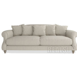 comprar Sofá de madeira estofado de Sofa Linen Fabric Luxurious Banquet da sala de visitas do Recliner da mobília Fabricação em linha