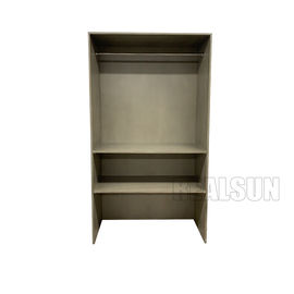 comprar Inserção de madeira do armário do projeto do armário moderno do vestuário da sala de hotel do MDF em Grey Tones Fabricação em linha