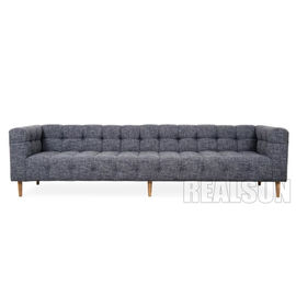 comprar Grey Linen Fabric Living Room de acolchoamento dobrado Sofa Walnut Legs And Delicately Fabricação em linha