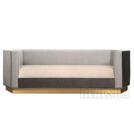 comprar Sala de visitas confortável Sofa Mosaic Contrast Color Leather com o coxim macio da esponja do Chenille Fabricação em linha