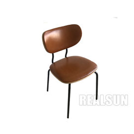 comprar Madeira de couro da tela do plutônio que janta para trás a base preta do metal do pé do metal das cadeiras para o restaurante Fabricação em linha