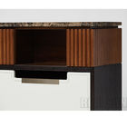 Walnut Veneer 5 Stars Hotel Furniture With Fluted Wood Panels And Soft Closing Drawers