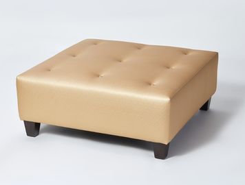 comprar Forma quadrada moderna pés estofados da madeira maciça da mesa de centro do otomano de Tuffted do botão Fabricação em linha