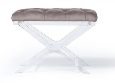 comprar Tamborete acrílico do pé do pé de Florida da tela moderna clássica americana do banco do otomano do quarto Fabricação em linha