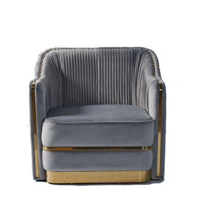 comprar Tela luxuosa clara único Sofa With Stainless Steel Decorated de veludo do estilo Fabricação em linha
