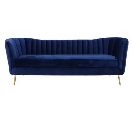 comprar Sofás italianos da tela da sala de visitas de veludo do estilo com pés de aço inoxidável Fabricação em linha
