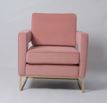 comprar Quadro moderno de Pale Pink Sofa With Metal de veludo da mobília da sala de visitas Fabricação em linha