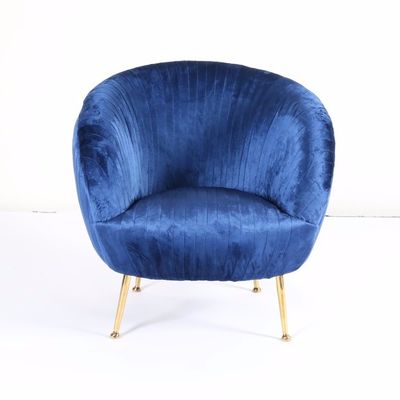comprar Escuro moderno - altura azul da poltrona 75cm do acento de veludo Fabricação em linha