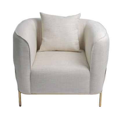 comprar cadeira de sala de estar estofada 89*85*90CM da tela com o ouro de aço inoxidável Fabricação em linha