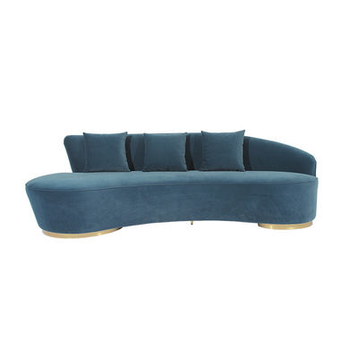 comprar EPE envolveu a tela moderna Sofa With Stainless Steel Base de veludo Fabricação em linha