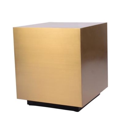 comprar Mesa de centro quadrada de aço preta de bronze dada polimento 50x50x55cm da sala de visitas Fabricação em linha