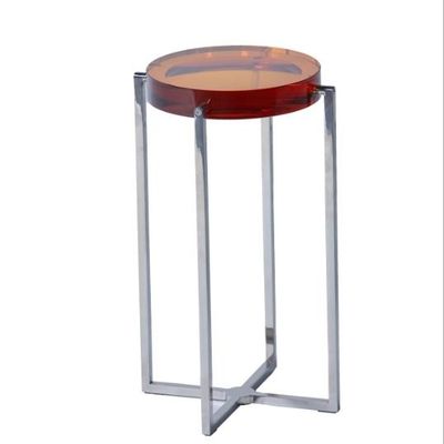 comprar Mesa de centro de vidro de aço inoxidável 30x60cm de Brown da casa moderna Fabricação em linha