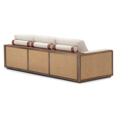 comprar mobília tecida rattan do quarto do hotel de luxo do espaldar e do braço do quadro de madeira Fabricação em linha
