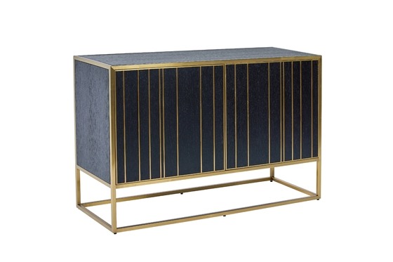 comprar Do armário de aço inoxidável do console do metal das portas dobro do ouro estilo luxuoso Fabricação em linha