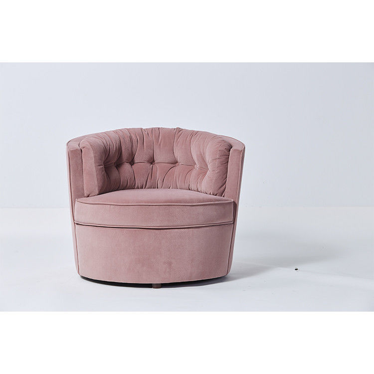 Luxury Comfortable Living Room Furniture Couches Pink Velvet Fabric With Solid Wood