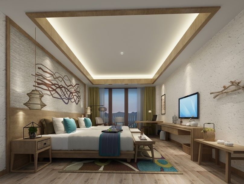 Durable 5- Star Wooden Luxury Hotel Bedroom Furniture Antique Design