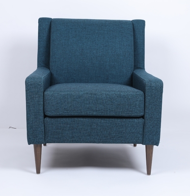 Bom preço Poltrona Sofa Wood Frame Modern Comfortable da tela azul da sala de visitas única on-line