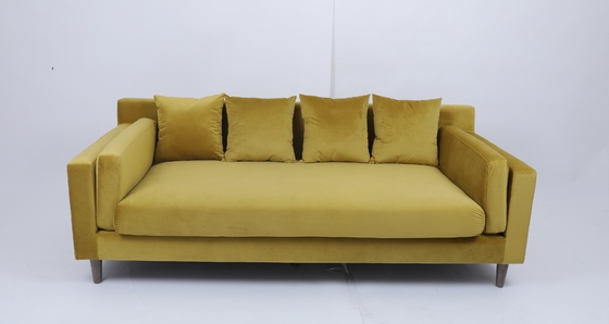 Bom preço Veludo adornado 3 Seater Sofa Set For Living Room secional modular do botão on-line
