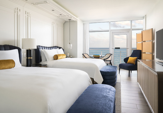 Bom preço Conjunto de móveis de quarto de hotel de luxo moderno, móveis de hotel 5 estrelas para o projeto Ritz Carlton on-line
