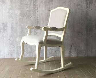 Bom preço Cadeira de madeira do lazer do estilo europeu, jantar traseiro alto branco da cadeira de veludo on-line