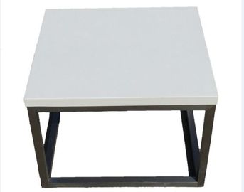Bom preço Tabela de vidro quadrada durável escovada elegante da parte superior da mesa de centro moderna da mobília on-line