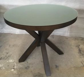Bom preço 6MM moderou o hotel que redondo superior de vidro da mesa de jantar o ISO interior da mobília alistou on-line