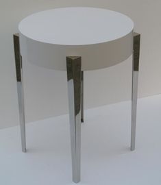 Bom preço Lateral redonda superior de madeira metal para a cafetaria, tabelas de madeira da extremidade superior on-line