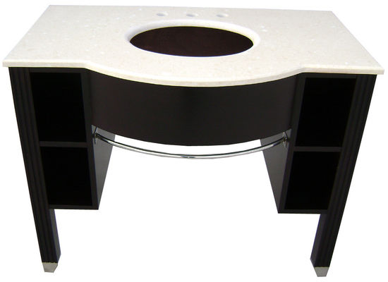 Bom preço Armário autônomo de madeira da vaidade, unidades de madeira da vaidade para banheiros on-line