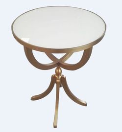 Bom preço Diâmetro redondo pequeno 18*24 da tabela de extremidade do suporte da mesa de centro da parte superior branca de quartzo on-line