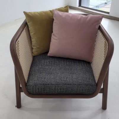 Bom preço Tecido Madeira Loft Lounge Poltrona Mobiliário Sala de estar Cadeiras Dimensões personalizadas on-line