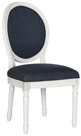 Bom preço Quadro de madeira branco oval do estilo moderno francês do modelo novo para trás com a cadeira de jantar de madeira da tela preta on-line