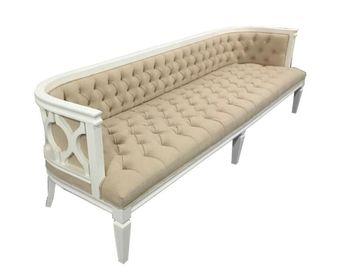 Bom preço Sofá de canto de Chesterfield da madeira de carvalho da natureza, quadro branco do revestimento do sofá de Chesterfield on-line