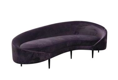 Bom preço sofá roxo da tela de veludo do sofá moderno francês novo da mobília do casamento do evento do projeto 2018 on-line