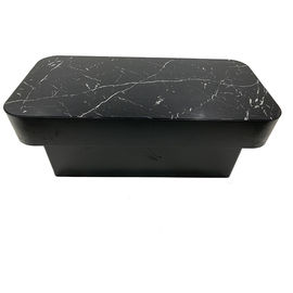 Bom preço Tabela de chá moderna luxuosa da mesa de centro preta da sala de visitas do mármore da base do ferro on-line