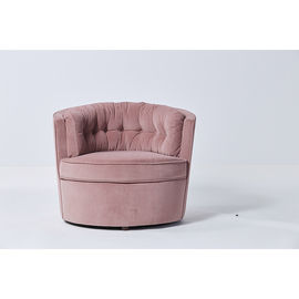 Bom preço A mobília confortável luxuosa da sala de visitas deita a tela cor-de-rosa de veludo com madeira maciça on-line