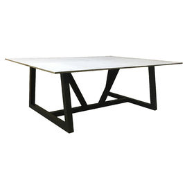 Bom preço Pedra personalizada nova ou mesa de centro de aço inoxidável preta superior de madeira da sala de visitas on-line