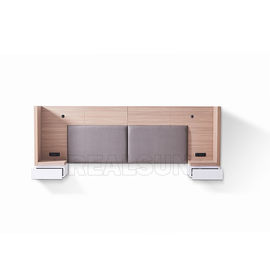 Bom preço Tela personalizada do rei Bed Headboard Upholstery da mobília do hotel com madeira maciça on-line