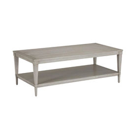 Bom preço Mesa de centro retangular da madeira maciça da forma com revestimento e Nailhead do à prova de água on-line