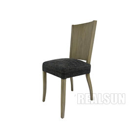 Bom preço A sala de jantar feita sob encomenda da mobília do quarto do hotel da madeira maciça preside Grey Linen Fabric on-line