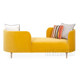 Bom preço Oslo Chaisesolid tela contínua e amarela de Sofa Home Wood Furniture With da cor de veludo on-line