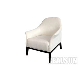 Bom preço Pé de madeira feito sob encomenda de Seater Sofa Chair Black Solid Wood das cadeiras de sala de estar único com tela de Linern on-line