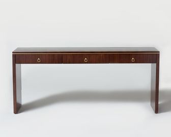 Bom preço Mesa de escrita de madeira do folheado da noz com as gavetas para o quarto moderno do hotel on-line