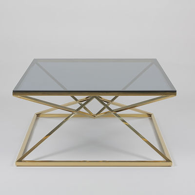 Bom preço Mesa de centro de sobreposição do quadro do metal dos triângulos 0.5cbm com vidro limpo on-line