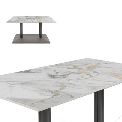 Bom preço Mesa de jantar luxuosa do suporte do mármore do OEM do quadrado on-line