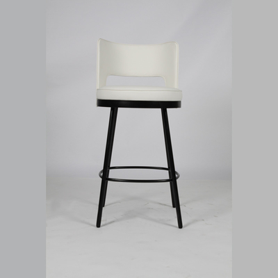 Bom preço Tamborete branco do pé do metal do coxim para o luxo moderno da sala de visitas on-line