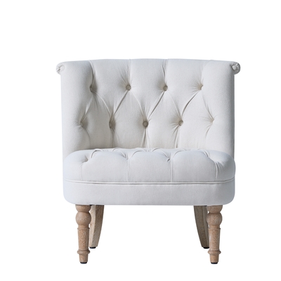 Bom preço o botão branco da altura de 55cm adornou a cadeira ocasional da tela com base da madeira maciça on-line