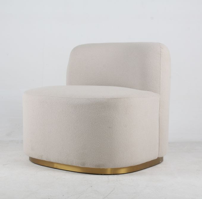 Da cadeira branca do lazer do acento do Boucle da tela da sala de visitas estilo moderno 2