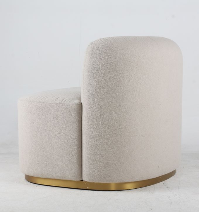 Da cadeira branca do lazer do acento do Boucle da tela da sala de visitas estilo moderno 1