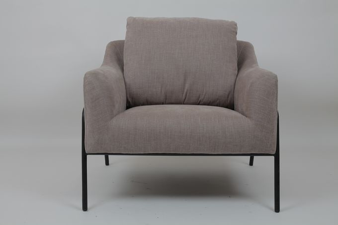 Quadro moderno do metal de Sofa Upholstered Grey With Black da sala de visitas da forma 3