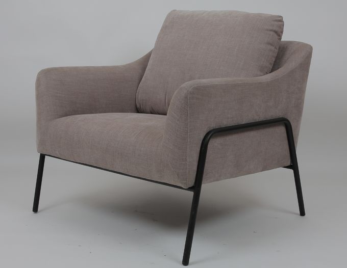 Quadro moderno do metal de Sofa Upholstered Grey With Black da sala de visitas da forma 2